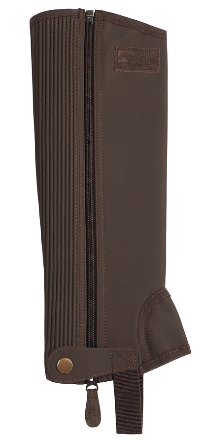 Riding Sport Kids’ Synthetic Suede Half Chaps with Silicone Grip Patches