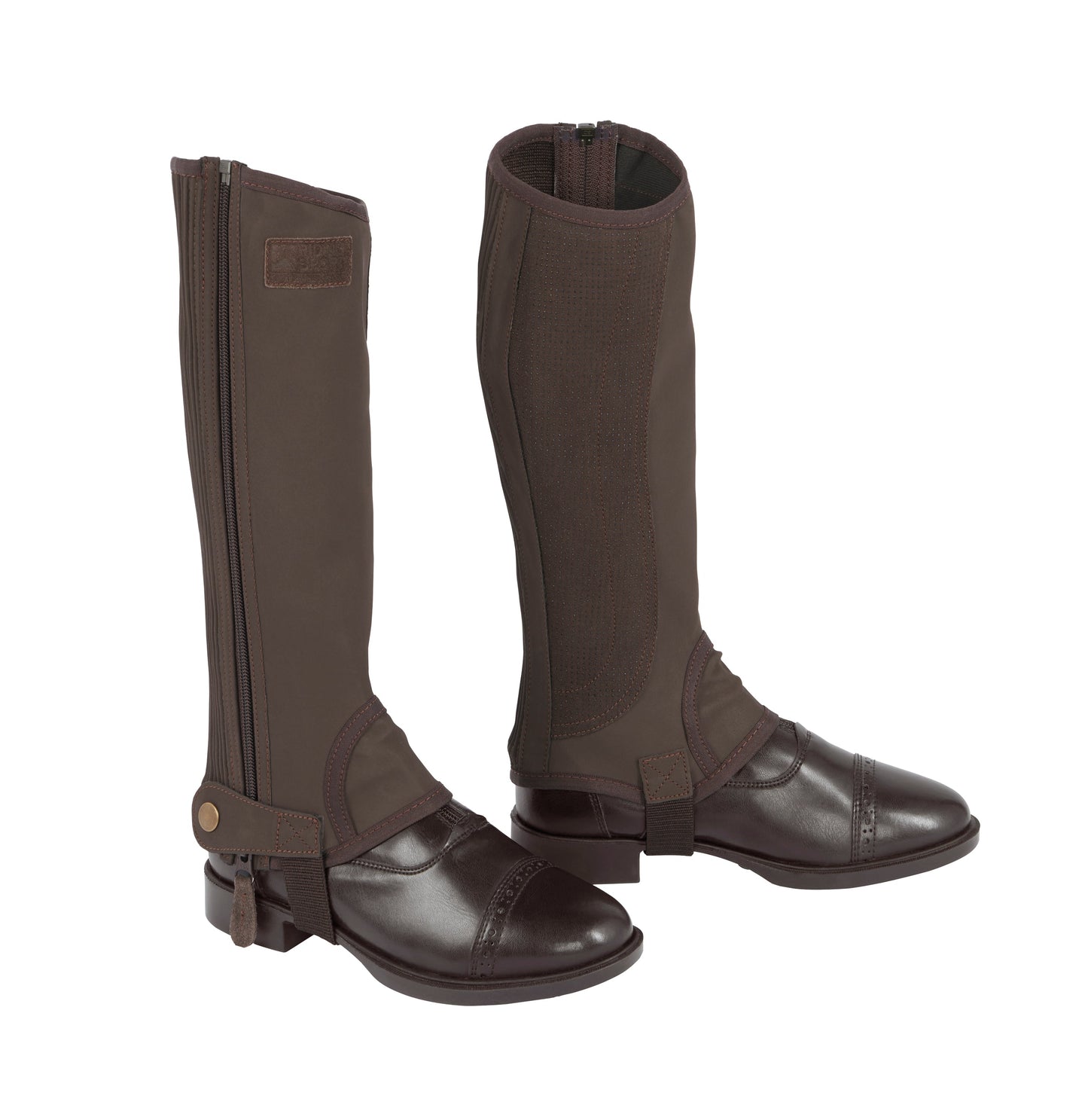 Riding Sport Kids’ Synthetic Suede Half Chaps with Silicone Grip Patches