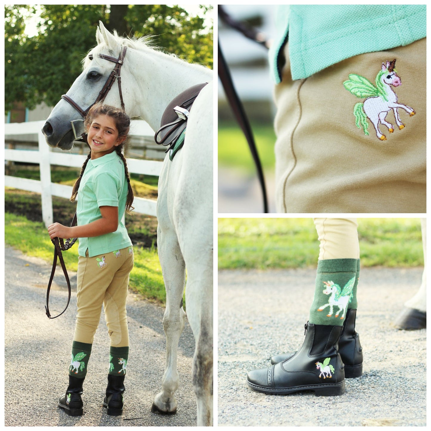 TuffRider Children's Unicorn Starter Front-Zip Paddock Boot