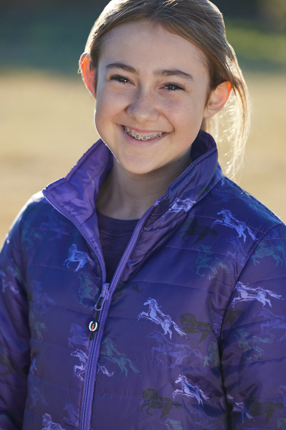Kerrits Kids’ Pony Tracks Reversible Quilted Jacket