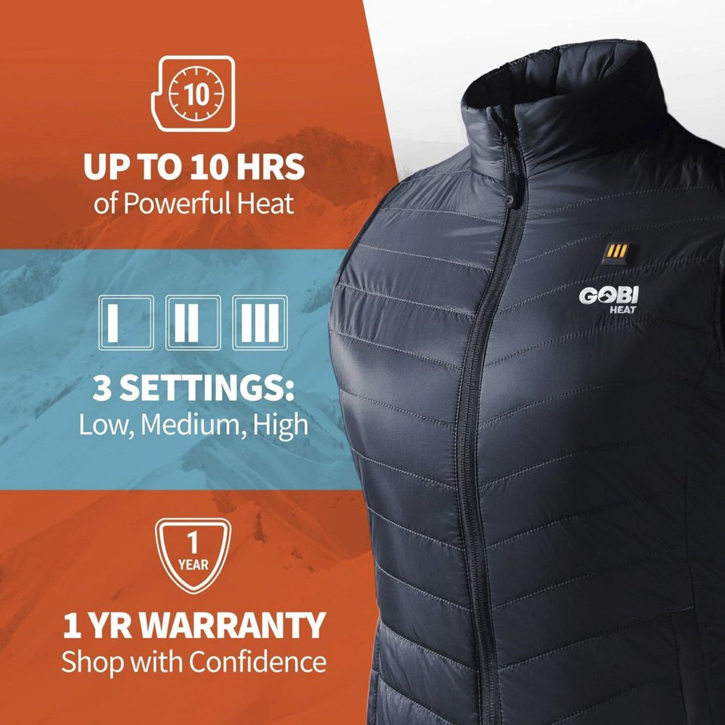 Gobi Heat Ladies’ Dune 3-Zone Heated Vest