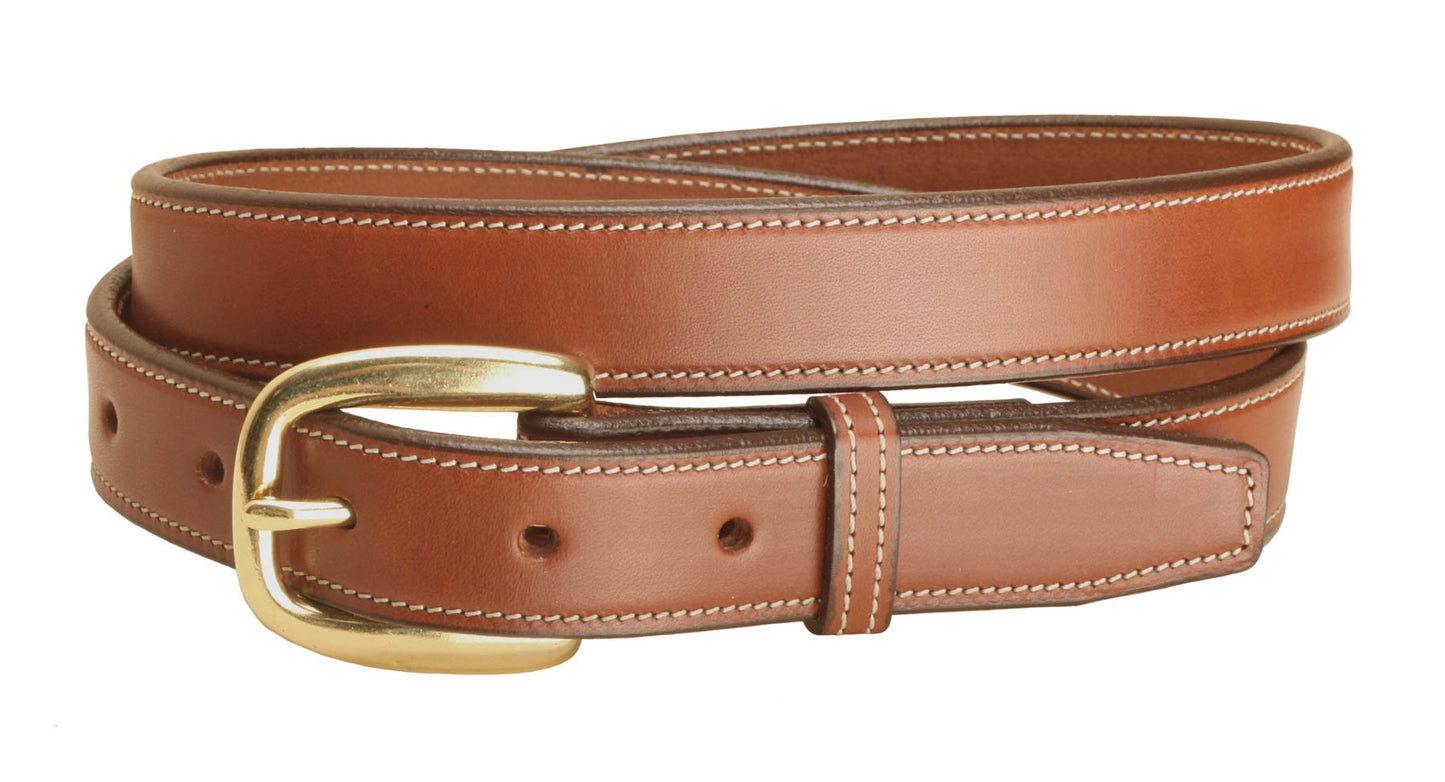 Tory Leather 1" Stitched Leather Belt