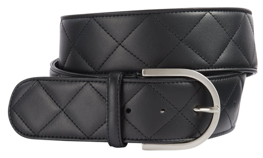 THE TAILORED SPORTSMAN Quilted Leather C Belt