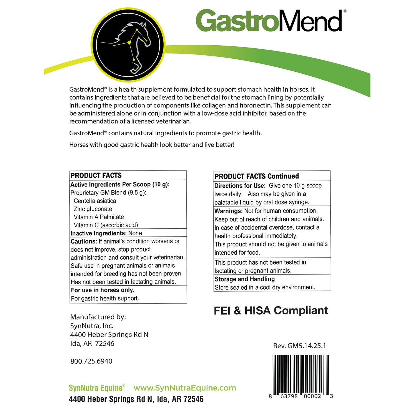 SynNutra Equine GastroMend Powder