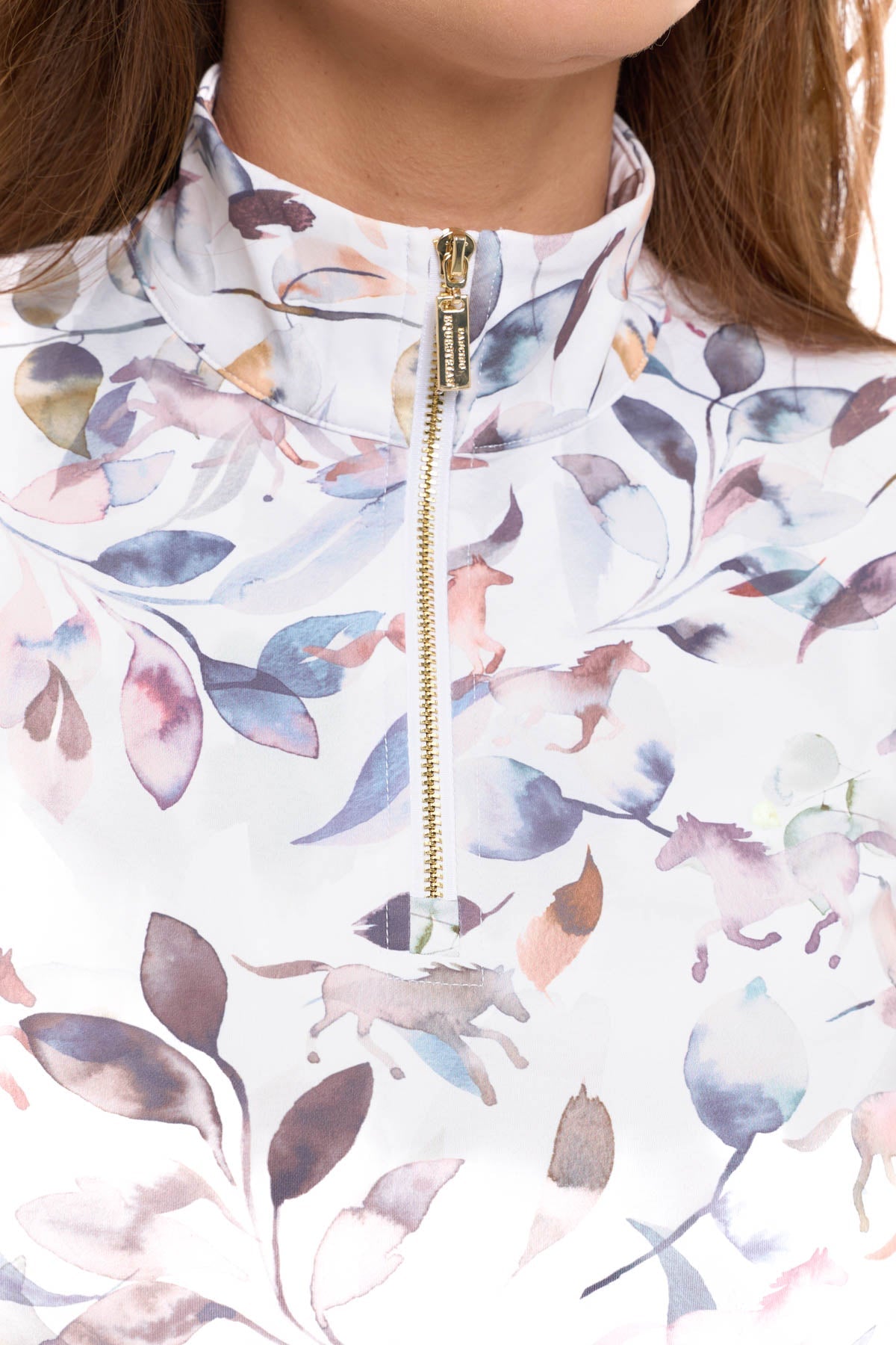 Dancing Equestrian Ladies’ Mystic Leaves Short-Sleeve Shirt