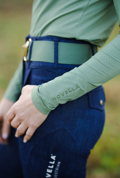 Novella Equestrian The Novella Perfect Perforated Zip Long-Sleeve Shirt