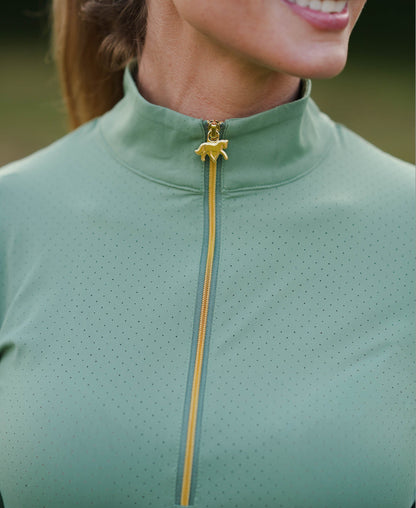Novella Equestrian The Novella Perfect Perforated Zip Long-Sleeve Shirt